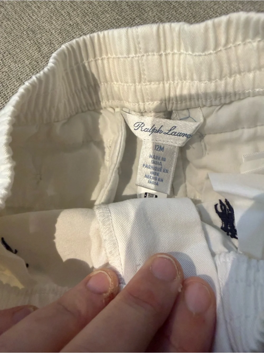 Polo Ralph Lauren 18 month navy onsie and 12M polo shorts